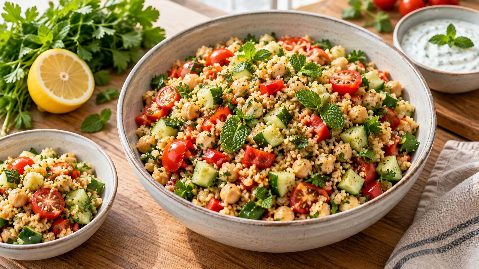 Bulgur-Salat zum Abnehmen: Frisches Rezept mit Kichererbsen
