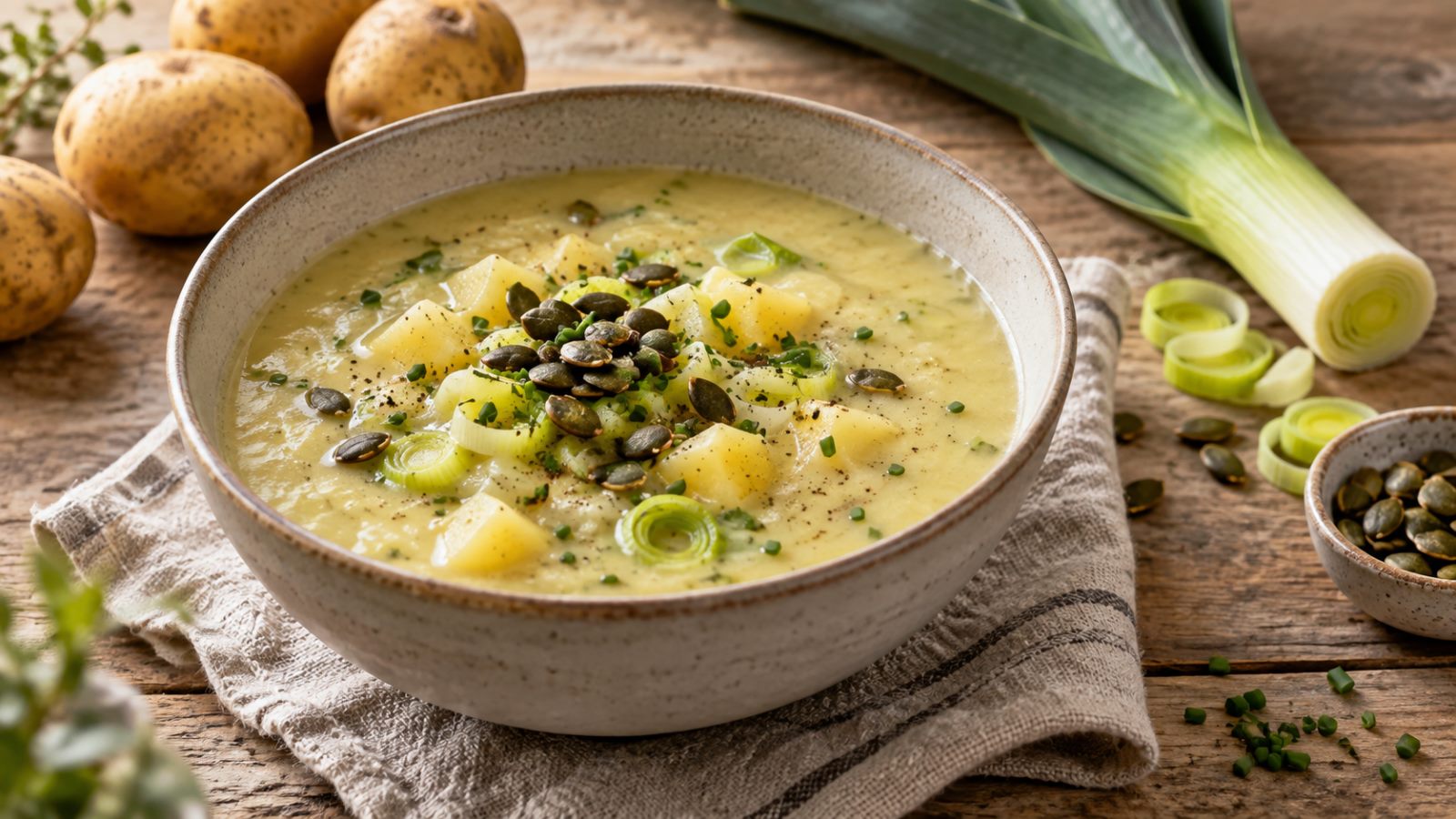 Kartoffel-Lauch-Suppe zum Abnehmen: Cremig ohne Sahne
